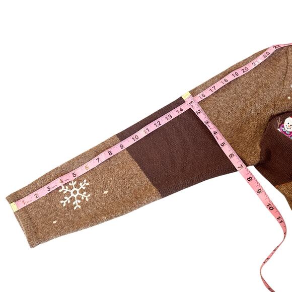 Vintage Designers Originals Studio Fa La La Full Zip Christmas Sweater Jacket PM - Picture 11 of 12